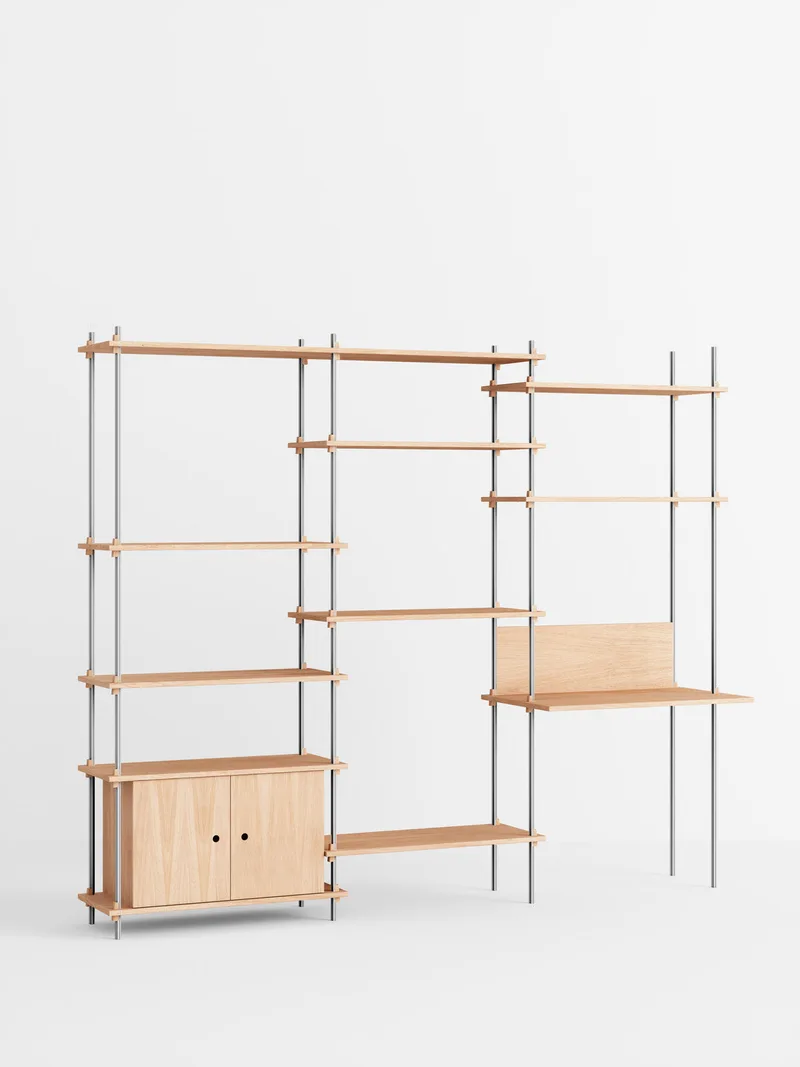 Shelving System – s.200.3.D van MOEBE in Black – productfoto 1 van 4