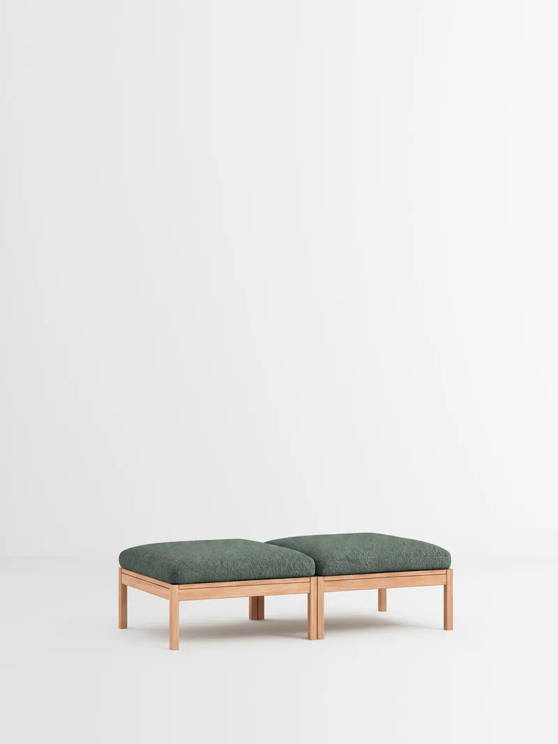 2 Seater Daybed by MOEBE in Moss, Moss 0003, Oak – product photo 35 of 35