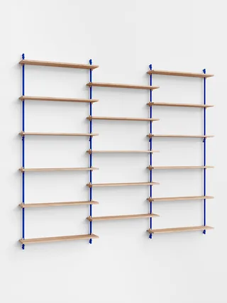 Wall Shelving – ws.200.3 van MOEBE in Oak/Deep-Blue – productfoto 4 van 4