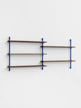Wall Shelving – ws.65.2 by MOEBE in Smoked-Oak/Deep-Blue – product photo 4 of 4