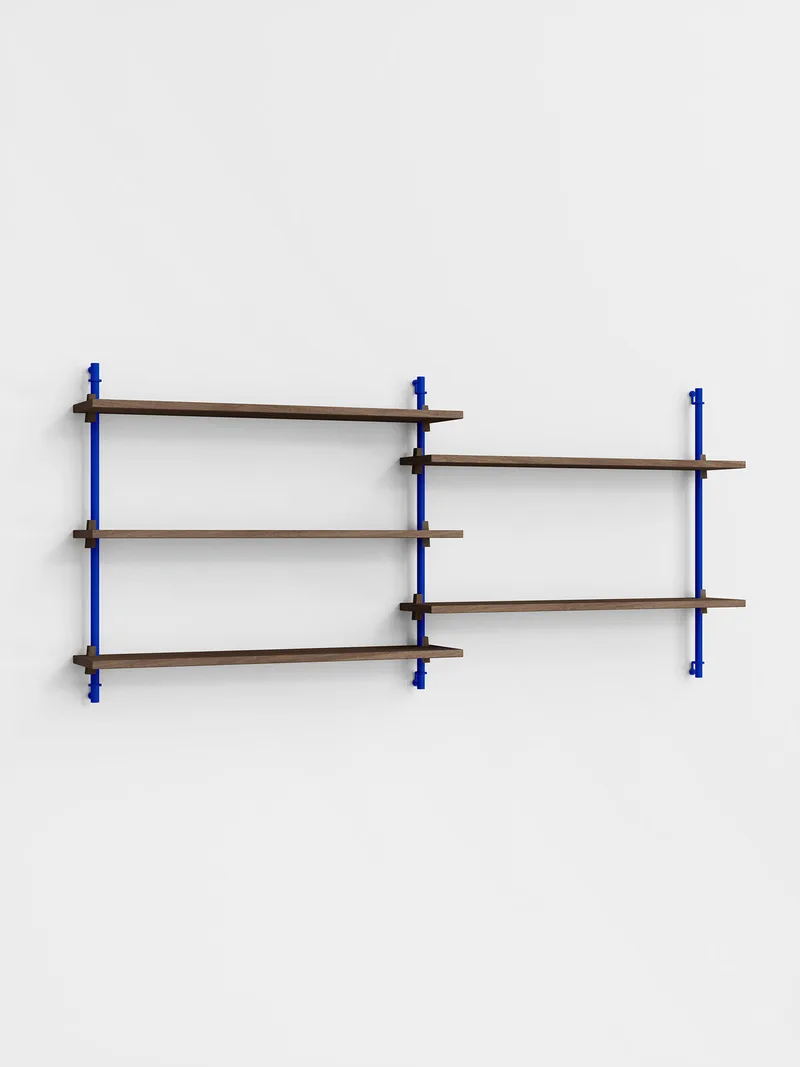 Wall Shelving – ws.65.2 by MOEBE in Smoked-Oak/Deep-Blue – product photo 4 of 4