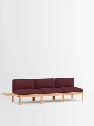 3 Seater Sofa with 1 Side Table by MOEBE in Autumn, Autumn 101, Oak – product photo 9 of 34