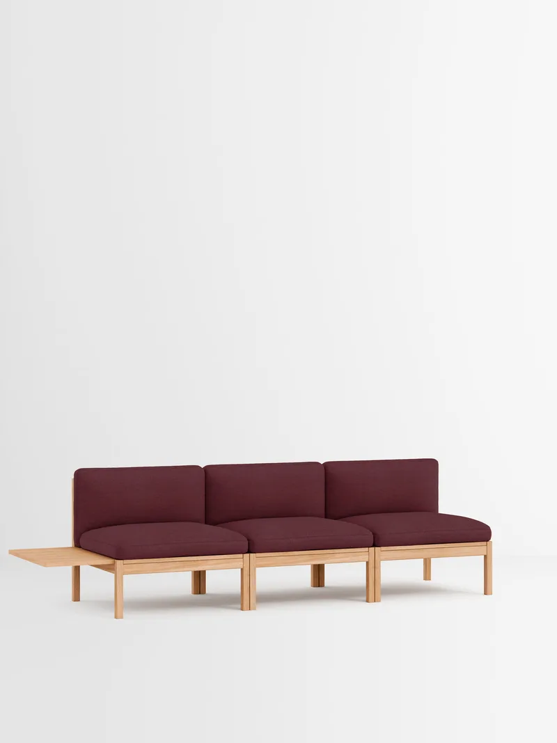 3 Seater Sofa with 1 Side Table by MOEBE in Autumn, Autumn 101, Oak – product photo 9 of 34