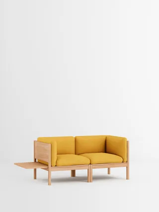 2 Seater Sofa with Sides + 1 Side Table by MOEBE in Autumn, Autumn 101, Oak – product photo 2 of 34
