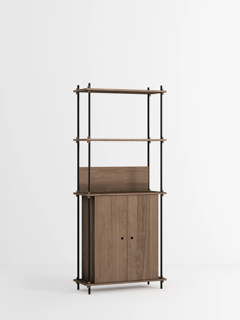 Shelving System – s.200.1.H van MOEBE in Smoked-Oak/Black – productfoto 4 van 4
