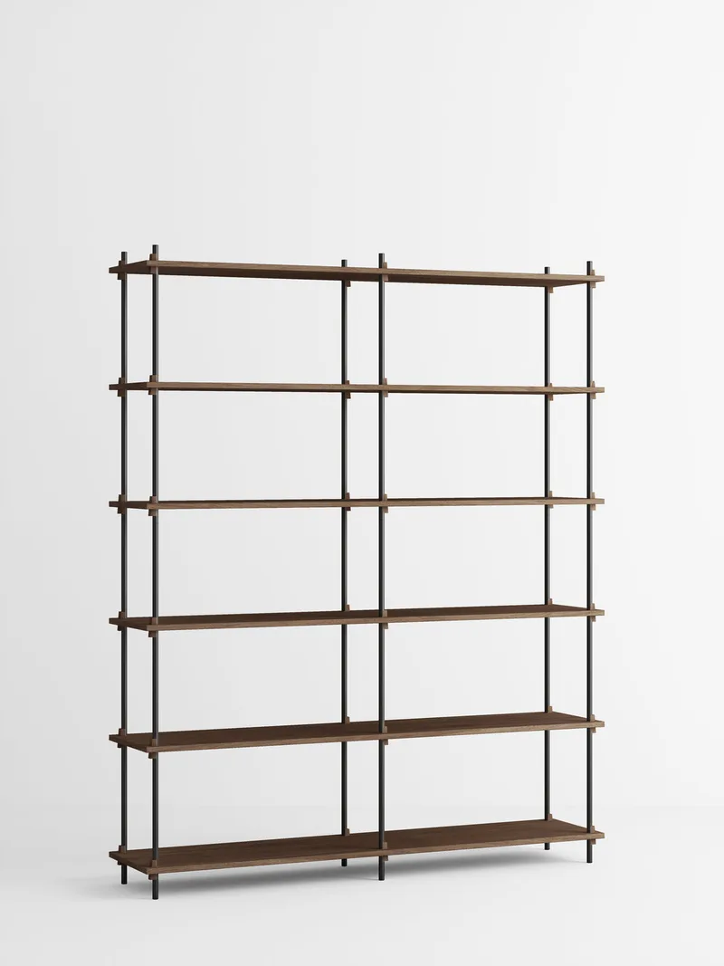 Shelving System – s.200.2.B van MOEBE in Smoked-Oak/Black – productfoto 4 van 4