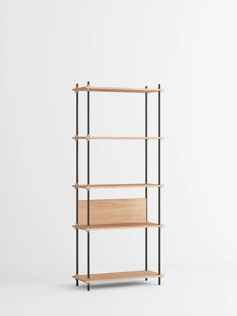 Shelving System – s.200.1.A van MOEBE in Oak/Black – productfoto 4 van 4