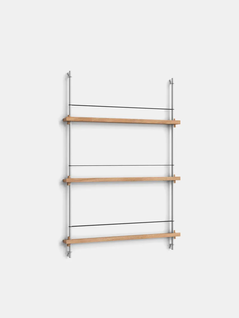 Magazine Shelving – MS.115.1 von MOEBE in Black/Stainless-Steel – Produktfoto 3 von 12