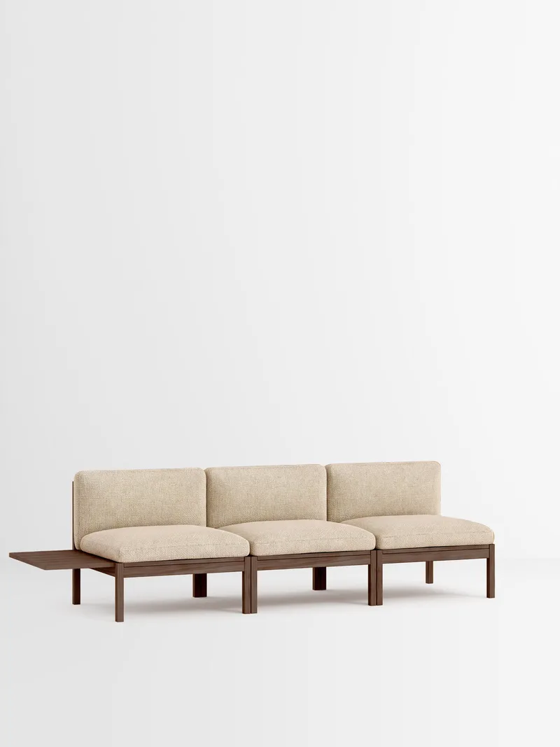 3 Seater Sofa with 1 Side Table van MOEBE in Moss, Moss 0019, Smoked Oak – productfoto 35 van 35