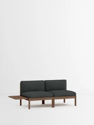 2 Seater Sofa with 1 Side Table von MOEBE in Re-Wool 2, Re-Wool 2 – 987, Smoked Oak – Produktfoto 35 von 35