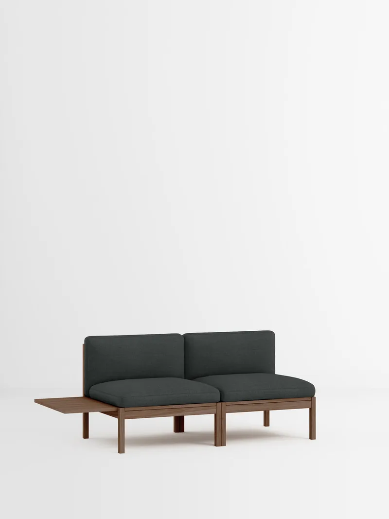 2 Seater Sofa with 1 Side Table von MOEBE in Re-Wool 2, Re-Wool 2 – 987, Smoked Oak – Produktfoto 35 von 35