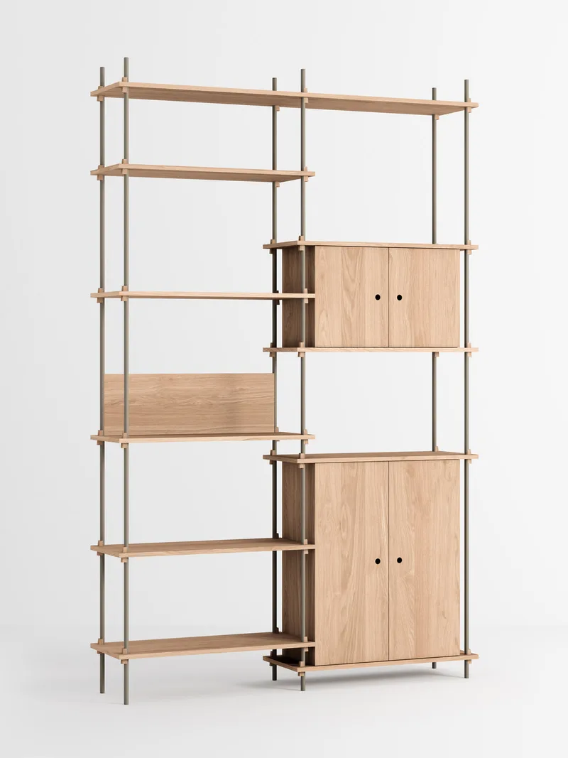 Shelving System – s.255.2.I van MOEBE in Oak/Warm-Grey – productfoto 4 van 4