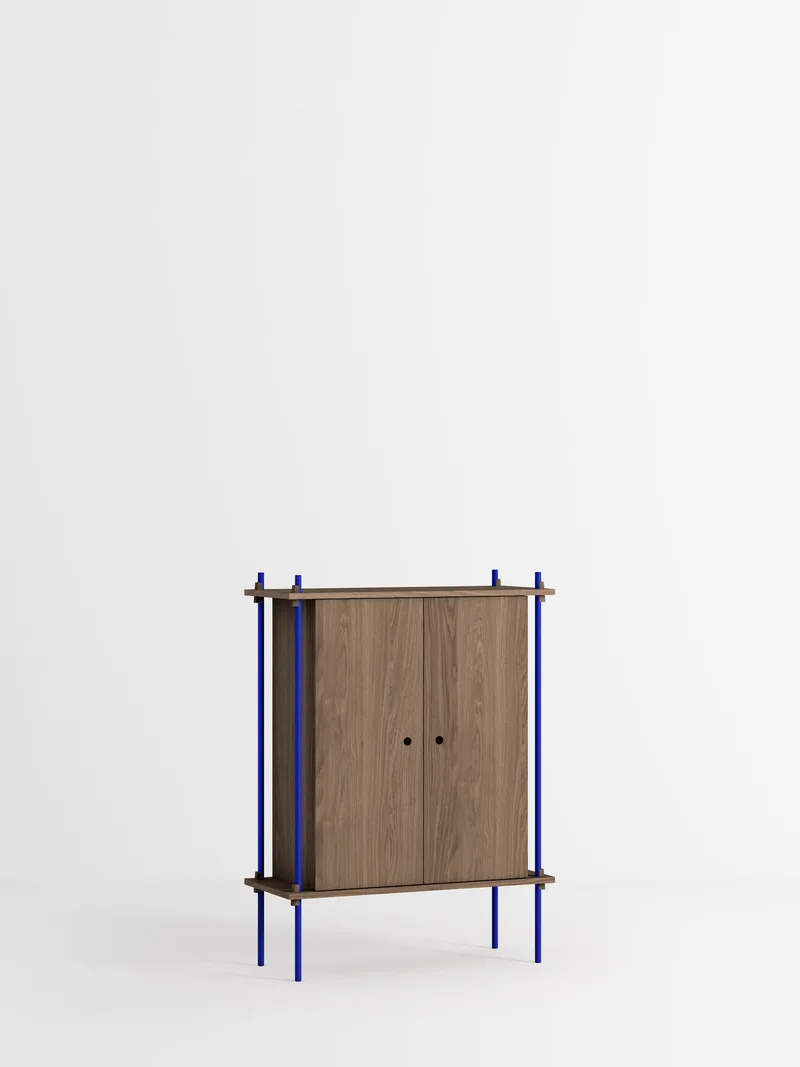 Shelving System – s.115.1.C von MOEBE in Smoked-Oak/Deep-Blue – Produktfoto 4 von 4
