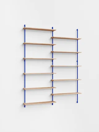 Wall Shelving – ws.200.2 by MOEBE in Oak/Deep-Blue – product photo 4 of 4