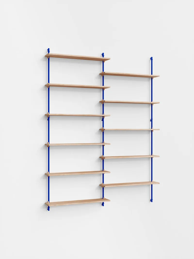 Wall Shelving – ws.200.2 by MOEBE in Oak/Deep-Blue – product photo 4 of 4