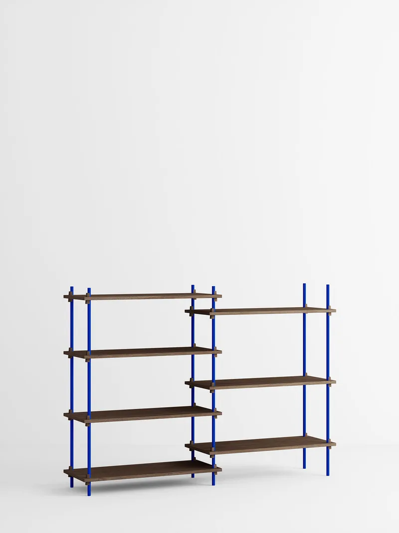 Shelving System – s.115.2.A by MOEBE in Smoked-Oak/Deep-Blue – product photo 3 of 3