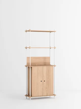 Shelving System – s.200.1.H van MOEBE in Oak/White – productfoto 4 van 4