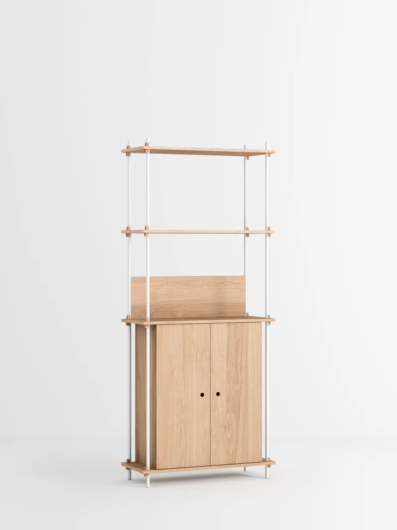 Shelving System – s.200.1.H van MOEBE in Oak/White – productfoto 4 van 4