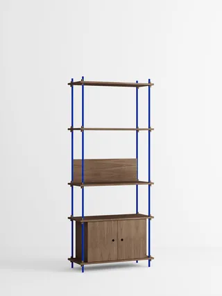 Shelving System – s.200.1.B by MOEBE in Smoked-Oak/Deep-Blue – product photo 4 of 4