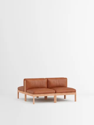 Mixed Combination A van MOEBE in Leather, Cognac Leather, Oak – productfoto 34 van 34