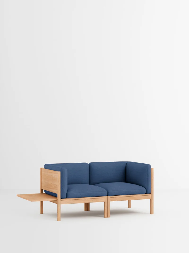 2 Seater Sofa with Sides + 1 Side Table by MOEBE in Autumn, Autumn 101, Oak – product photo 30 of 34
