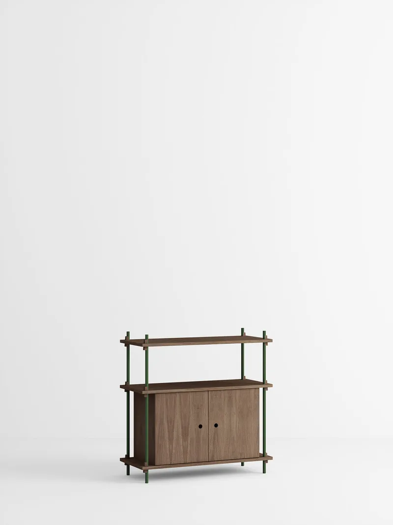 Shelving System – s.85.1.B van MOEBE in Smoked-Oak/Pine-Green – productfoto 4 van 4