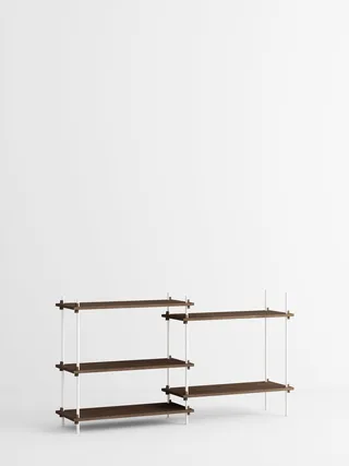 Shelving System – s.85.2.A van MOEBE in Smoked-Oak/White – productfoto 4 van 4
