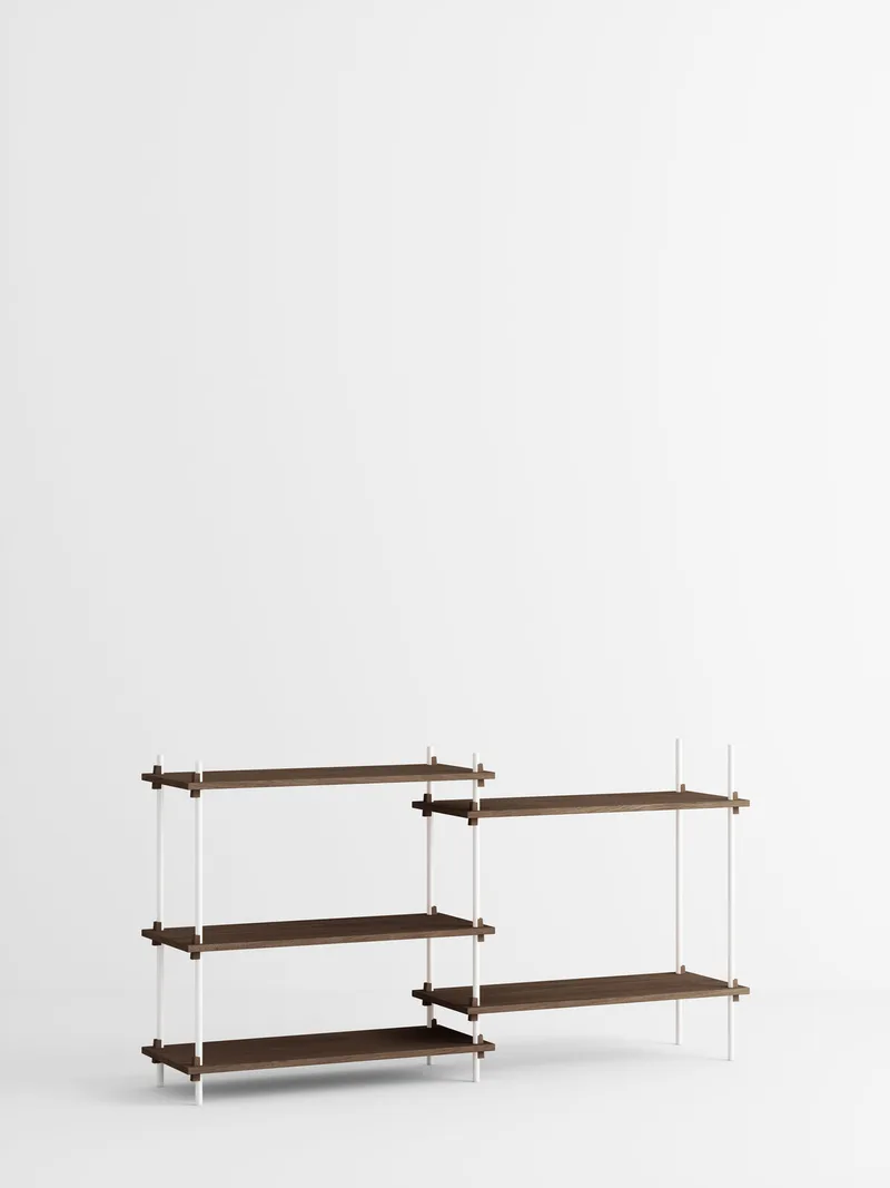 Shelving System – s.85.2.A van MOEBE in Smoked-Oak/White – productfoto 4 van 4