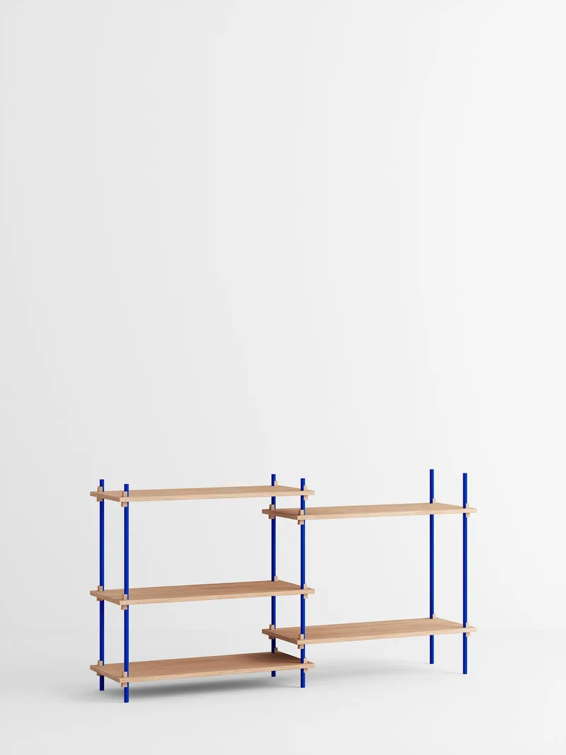 Shelving System – s.85.2.A de MOEBE en Oak/Deep-Blue – photo du produit 4 sur 4