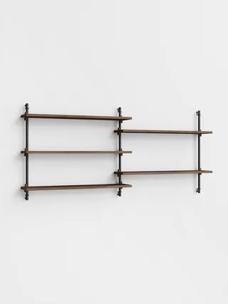Wall Shelving – ws.65.2 by MOEBE in Smoked-Oak/Black – product photo 4 of 4