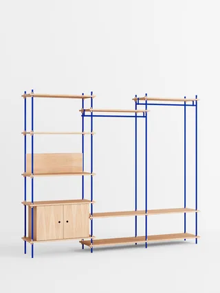 Shelving System – s.200.3.C van MOEBE in Oak/Deep-Blue – productfoto 4 van 4