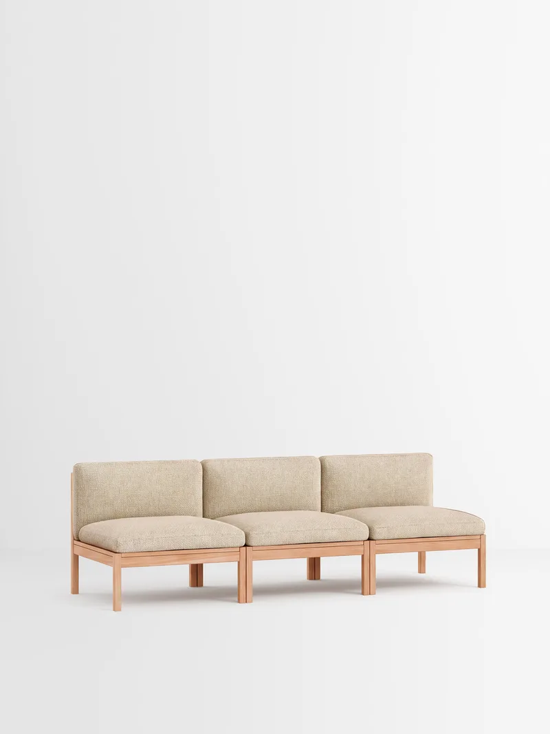 3 Seater Sofa van MOEBE in Moss, Moss 0019, Oak – productfoto 35 van 35