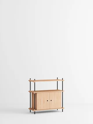 Shelving System – s.85.1.B van MOEBE in Oak/Black – productfoto 4 van 4