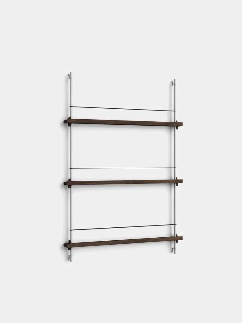 Magazine Shelving – MS.115.1 von MOEBE in Black/Stainless-Steel – Produktfoto 2 von 12