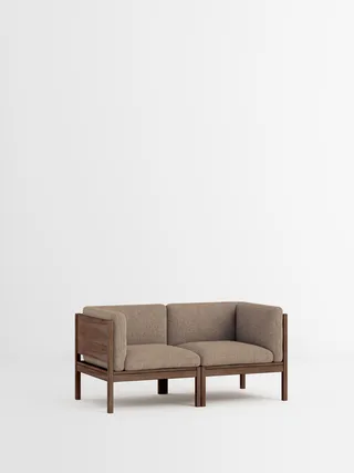 2 Seater Sofa with Sides by MOEBE in Moss, Moss 0013, Smoked Oak – product photo 35 of 35