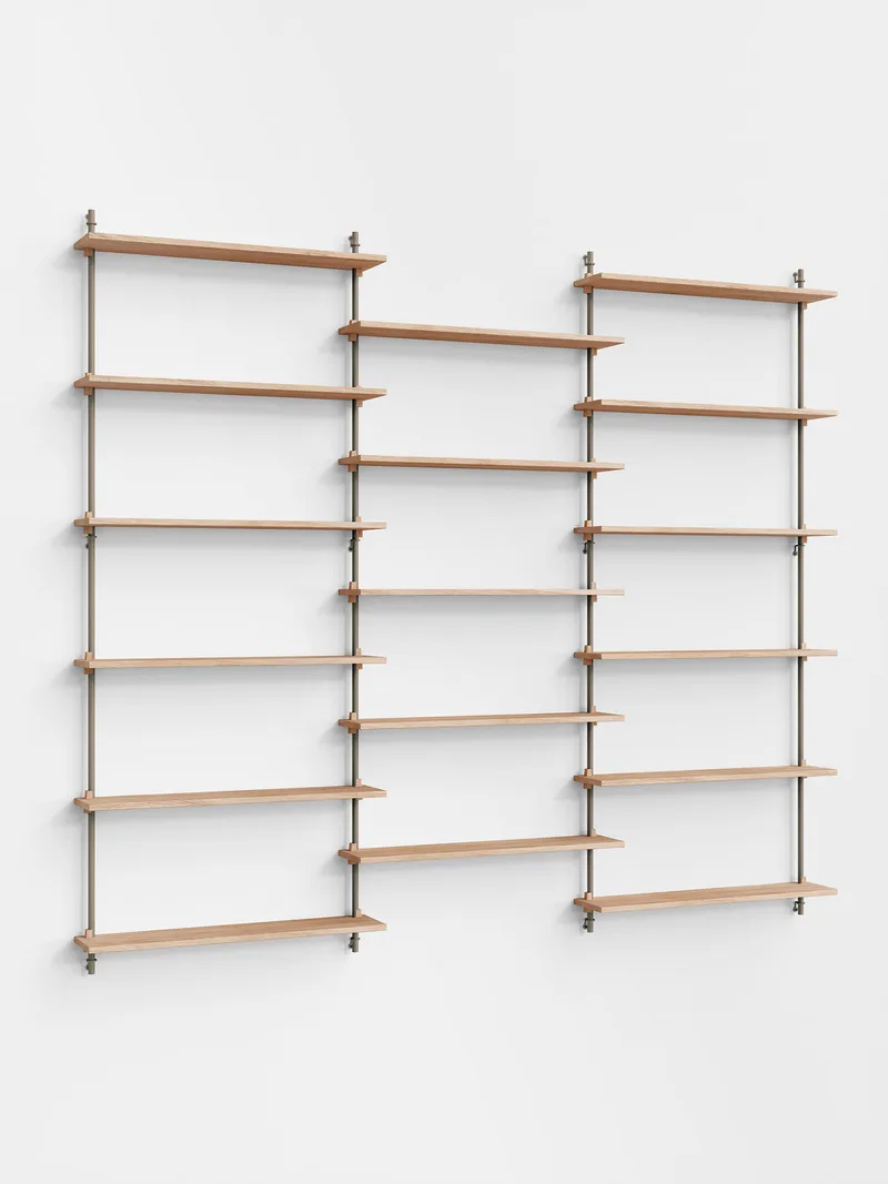 Wall Shelving – ws.200.3 by MOEBE in Oak/Warm-Grey – product photo 4 of 4