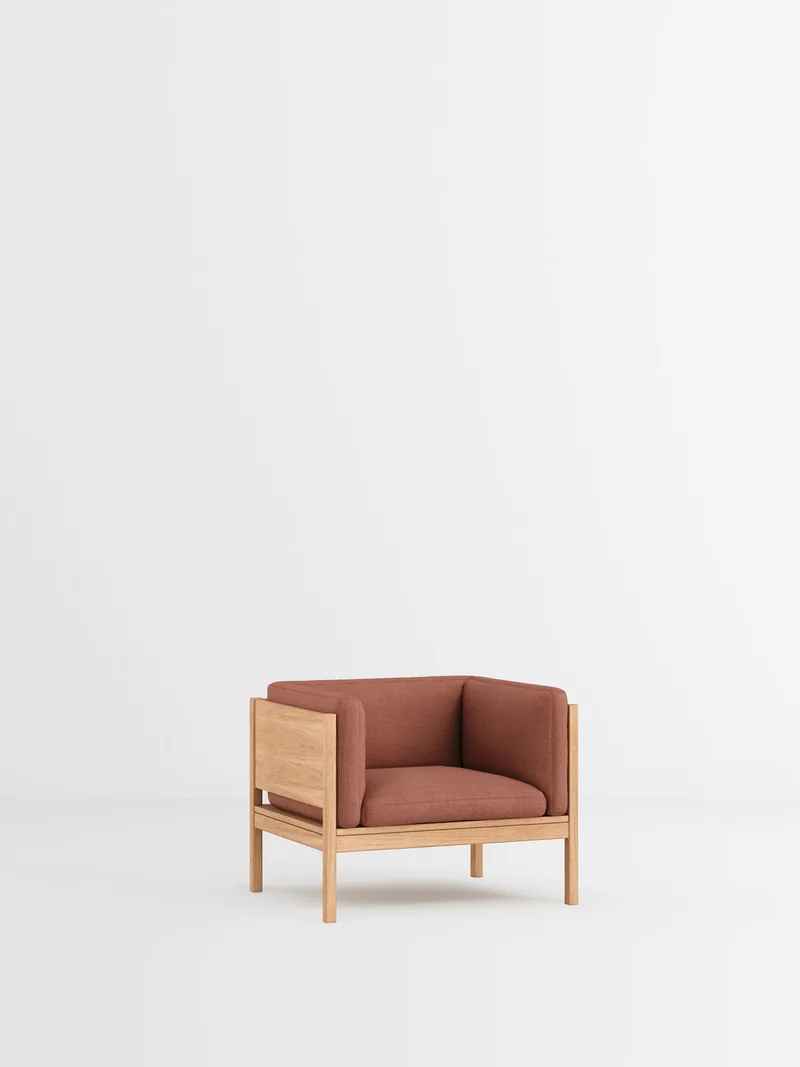 Lounge Chair by MOEBE in Autumn, Autumn 551, Oak – product photo