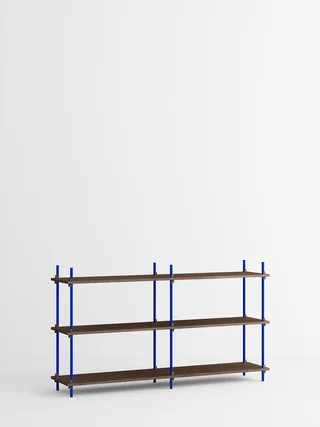 Shelving System – s.85.2.B van MOEBE in Smoked-Oak/Deep-Blue – productfoto 4 van 4