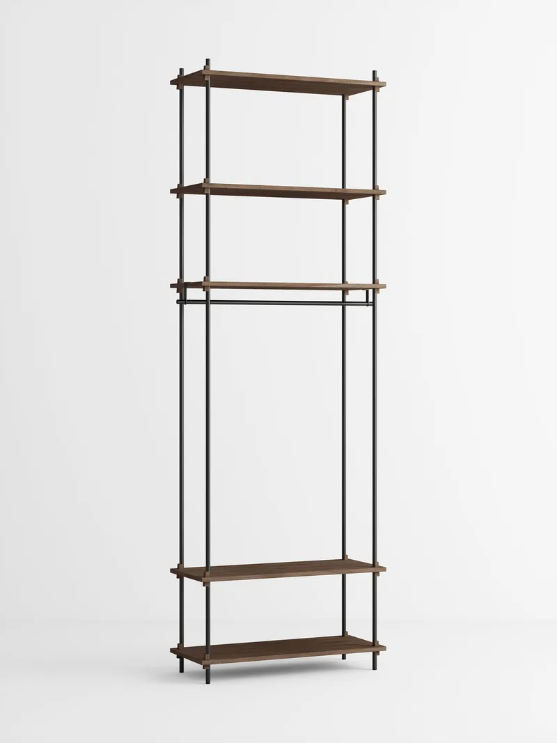 Shelving System – s.255.1.F van MOEBE in Smoked-Oak/Black – productfoto 4 van 4