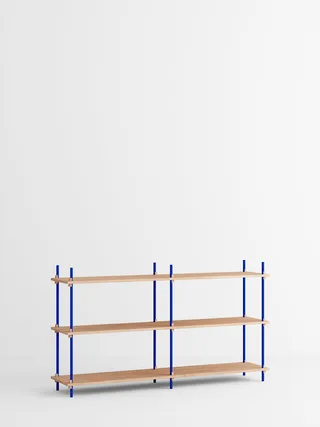 Shelving System – s.85.2.B de MOEBE en Oak/Deep-Blue – photo du produit 4 sur 4
