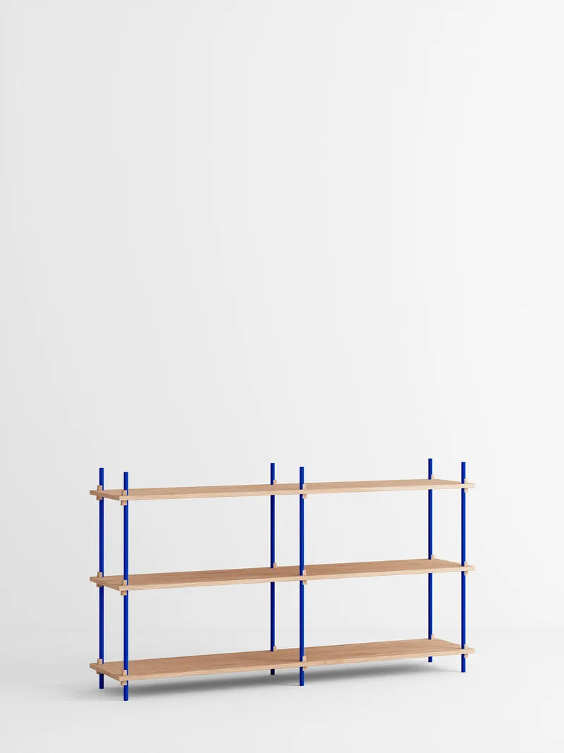 Shelving System – s.85.2.B de MOEBE en Oak/Deep-Blue – photo du produit 4 sur 4