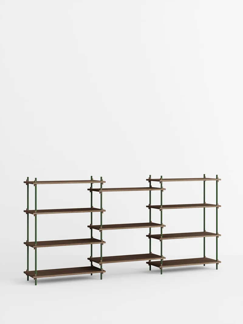 Shelving System – s.115.3.A by MOEBE in Smoked-Oak/Pine-Green – product photo 4 of 4