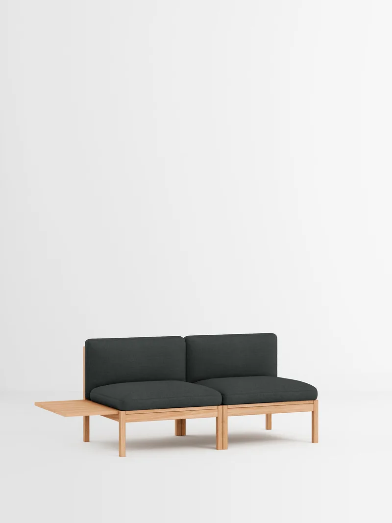2 Seater Sofa with 1 Side Table von MOEBE in Autumn, Autumn 101, Oak – Produktfoto 26 von 34