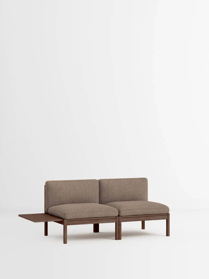 2 Seater Sofa with 1 Side Table von MOEBE in Moss, Moss 0013, Smoked Oak – Produktfoto 35 von 35