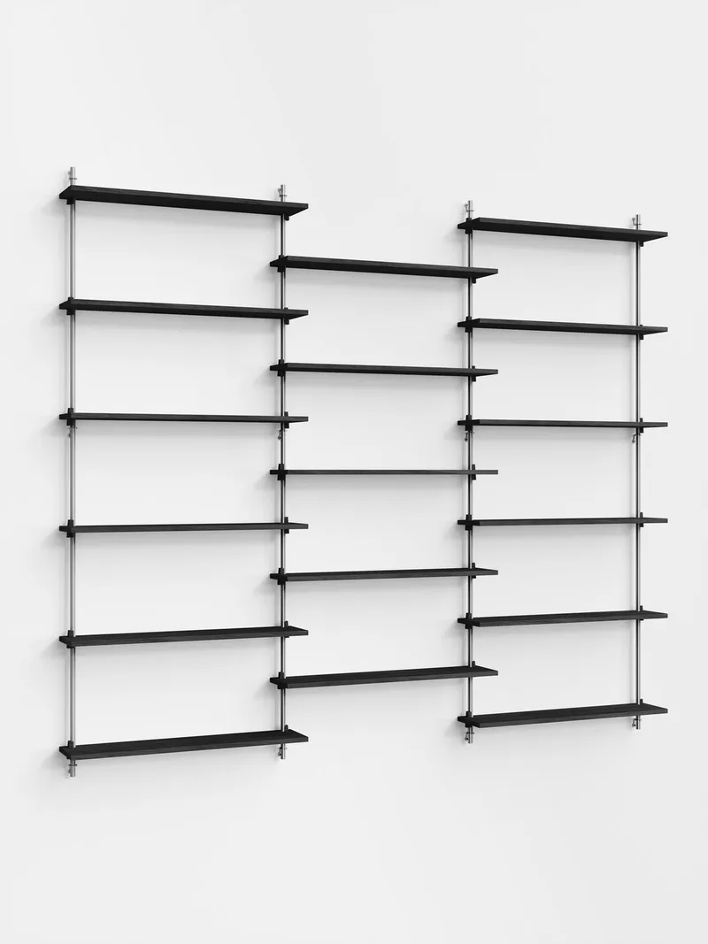 Wall Shelving – ws.200.3 van MOEBE in Black – productfoto 2 van 4