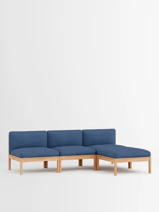3 Seater Sofa with Chaise Longue van MOEBE in Autumn, Autumn 101, Oak – productfoto 6 van 32