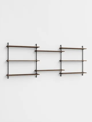 Wall Shelving – ws.85.3 de MOEBE en Smoked-Oak/Black – photo du produit 4 sur 4