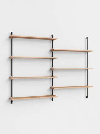 Wall Shelving – ws.115.2 by MOEBE in Oak/Black – product photo 5 of 5