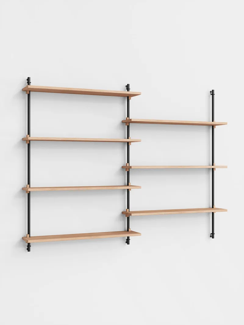 Wall Shelving – ws.115.2 by MOEBE in Oak/Black – product photo 5 of 5