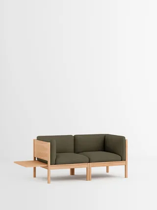 2 Seater Sofa with Sides + 1 Side Table by MOEBE in Autumn, Autumn 101, Oak – product photo 28 of 34